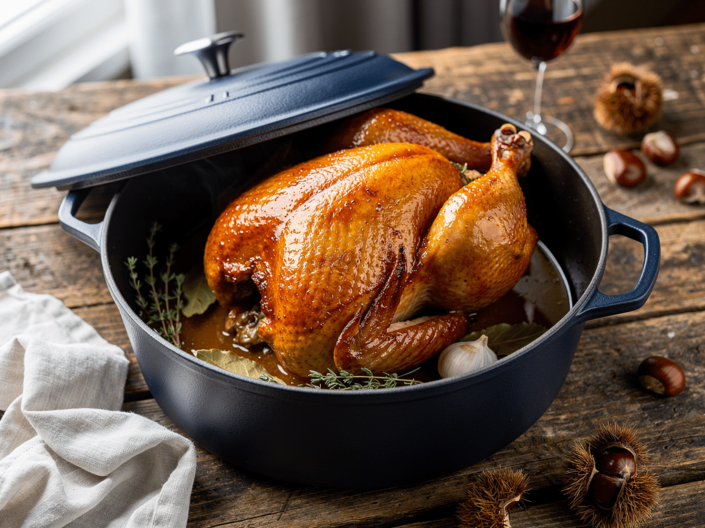 poularde en cocotte au four