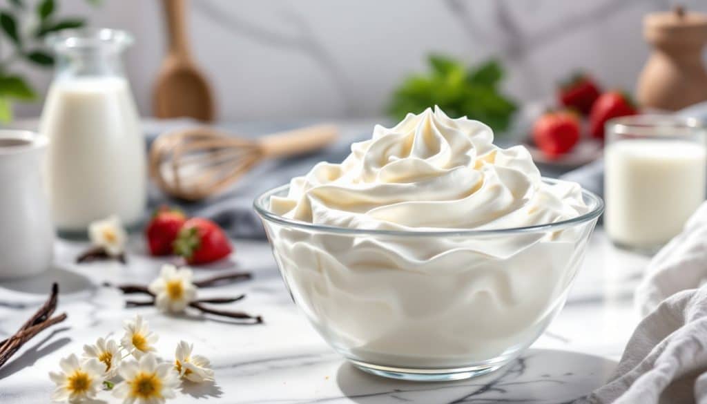 découvrez une recette facile et légère de chantilly maison sans sucre glace, idéale pour une touche gourmande sans culpabilité.
