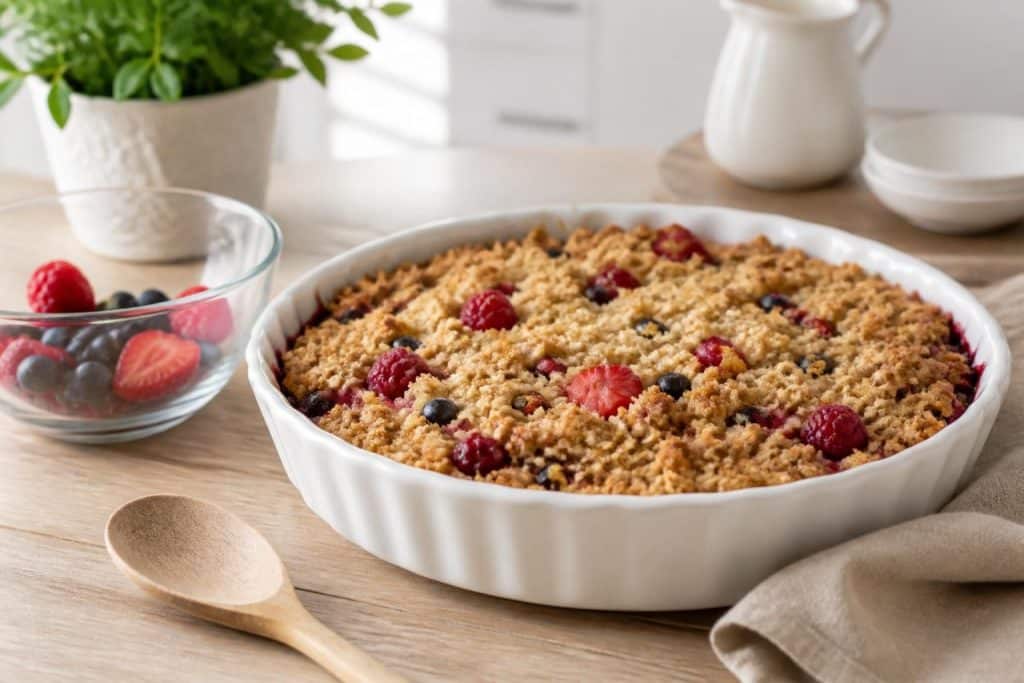 découvrez une recette facile et légère de crumble sans beurre, idéale pour un dessert savoureux et sain en toute simplicité.
