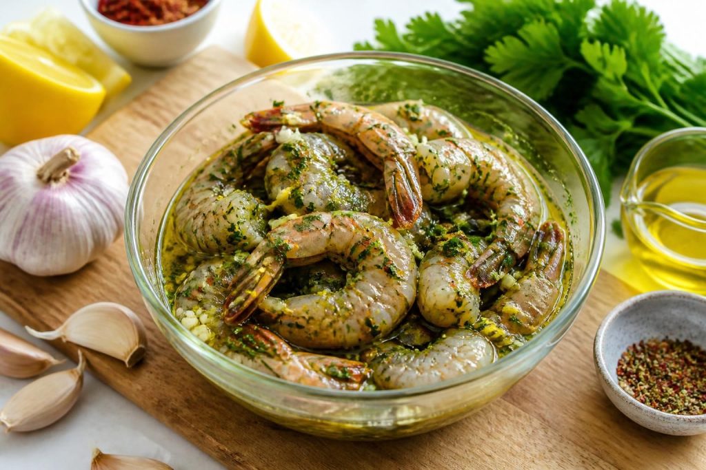 découvrez une recette simple et savoureuse de marinade pour gambas, parfaite pour sublimer vos fruits de mer en quelques minutes.