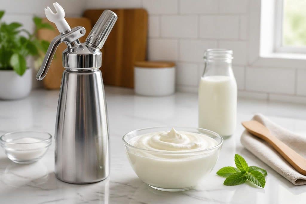 découvrez une recette facile et rapide pour préparer une délicieuse espuma au siphon, parfaite pour sublimer vos plats et épater vos invités.