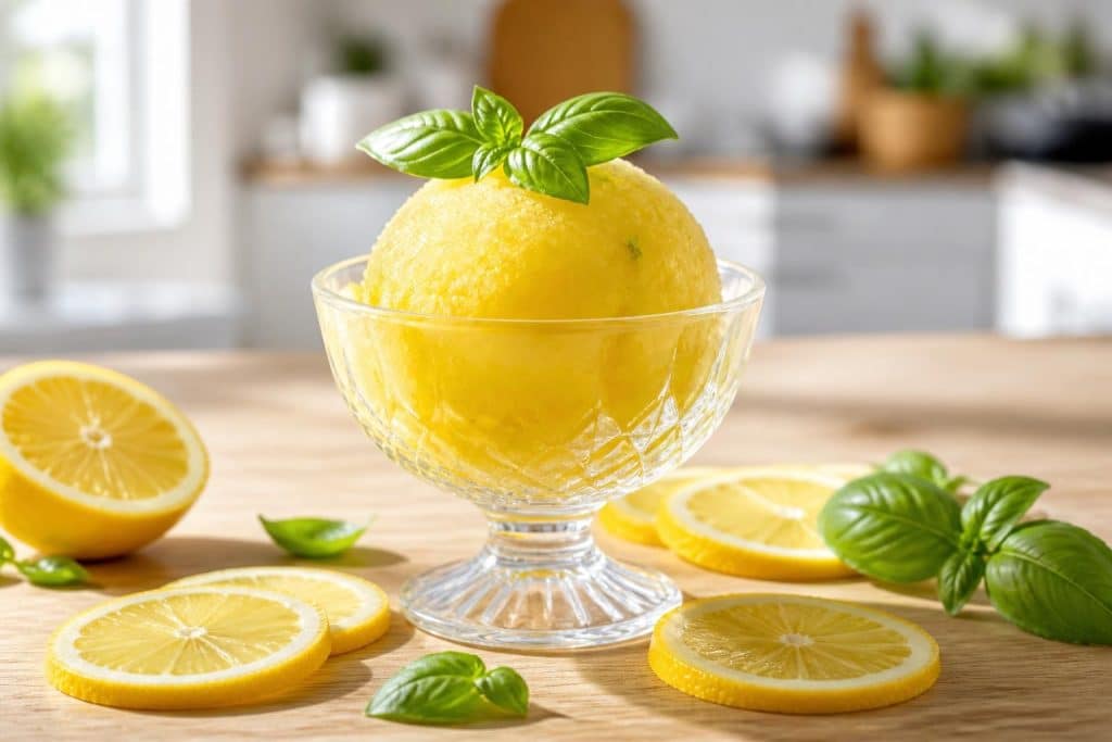 découvrez la recette facile et rafraîchissante du sorbet citron basilic novascope, parfait pour une pause gourmande et fruitée cet été.
