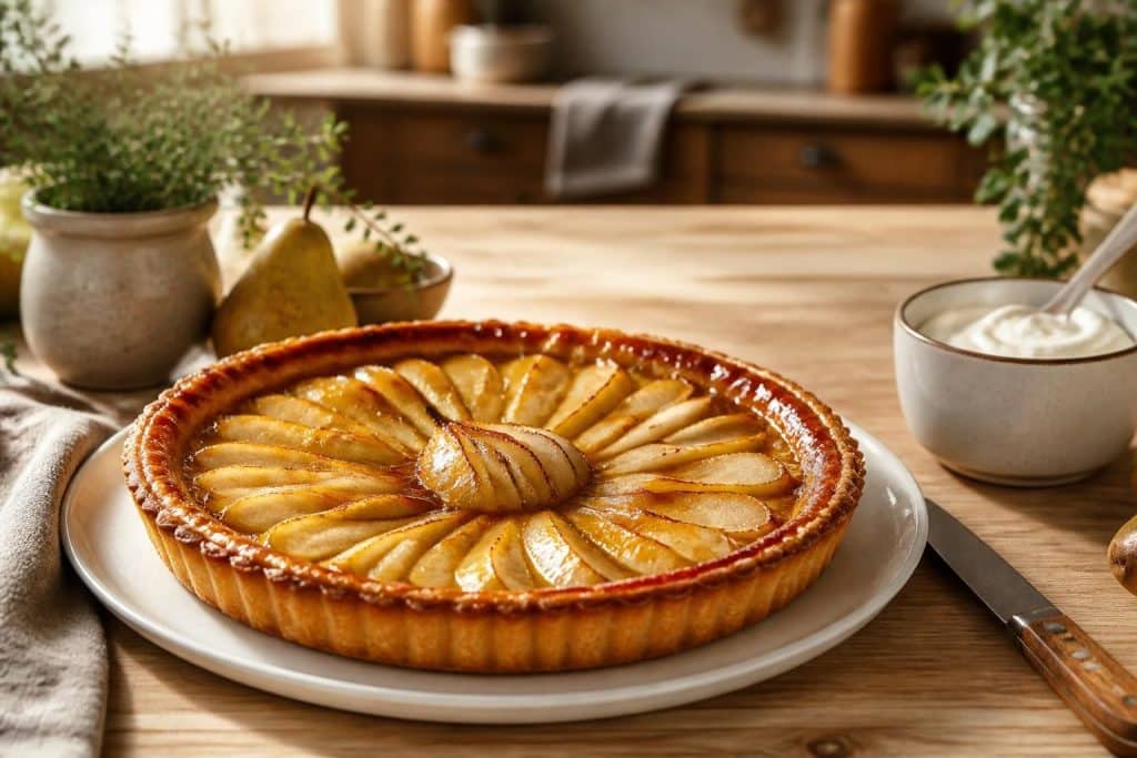 découvrez notre recette facile et gourmande de tarte aux poires, parfaite pour un dessert fruité et savoureux en toute simplicité.