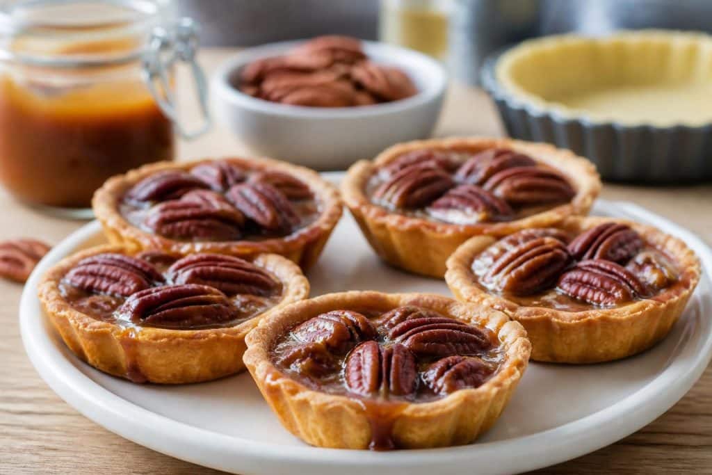 découvrez notre recette facile et gourmande de tartelettes aux noix de pécan, un dessert délicieux parfait pour toutes les occasions.