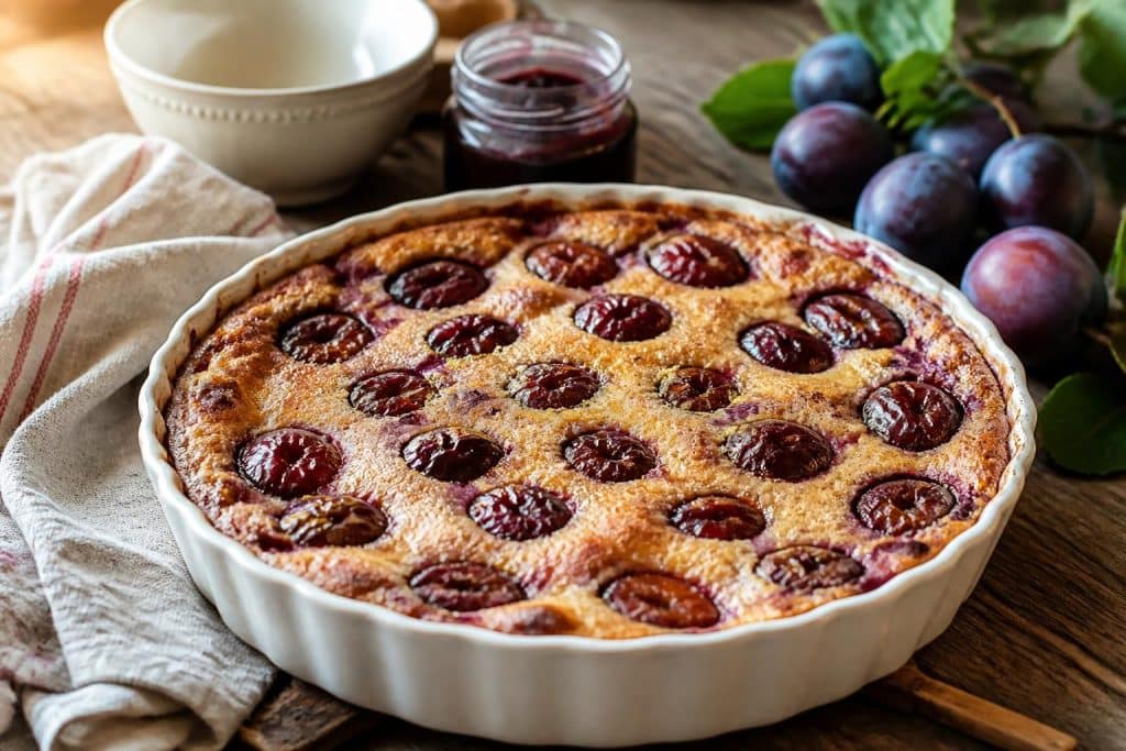 découvrez la recette facile et traditionnelle du clafoutis aux prunes de grand-mère, un dessert délicieux et authentique à préparer en quelques étapes simples.