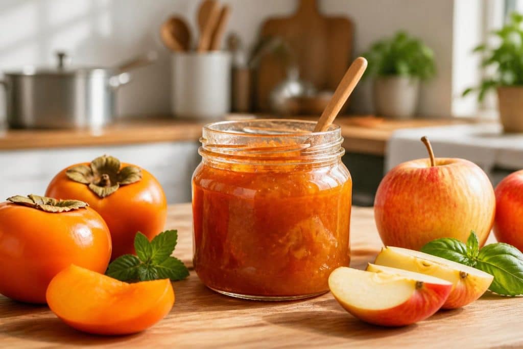 découvrez une recette facile et savoureuse de confiture aux kakis et pommes, parfaite pour un petit-déjeuner gourmand ou un goûter sucré fait maison.