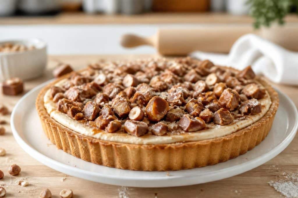 découvrez notre recette simple et gourmande de tarte au daim, facile à réaliser pour un dessert délicieux qui ravira toute la famille.